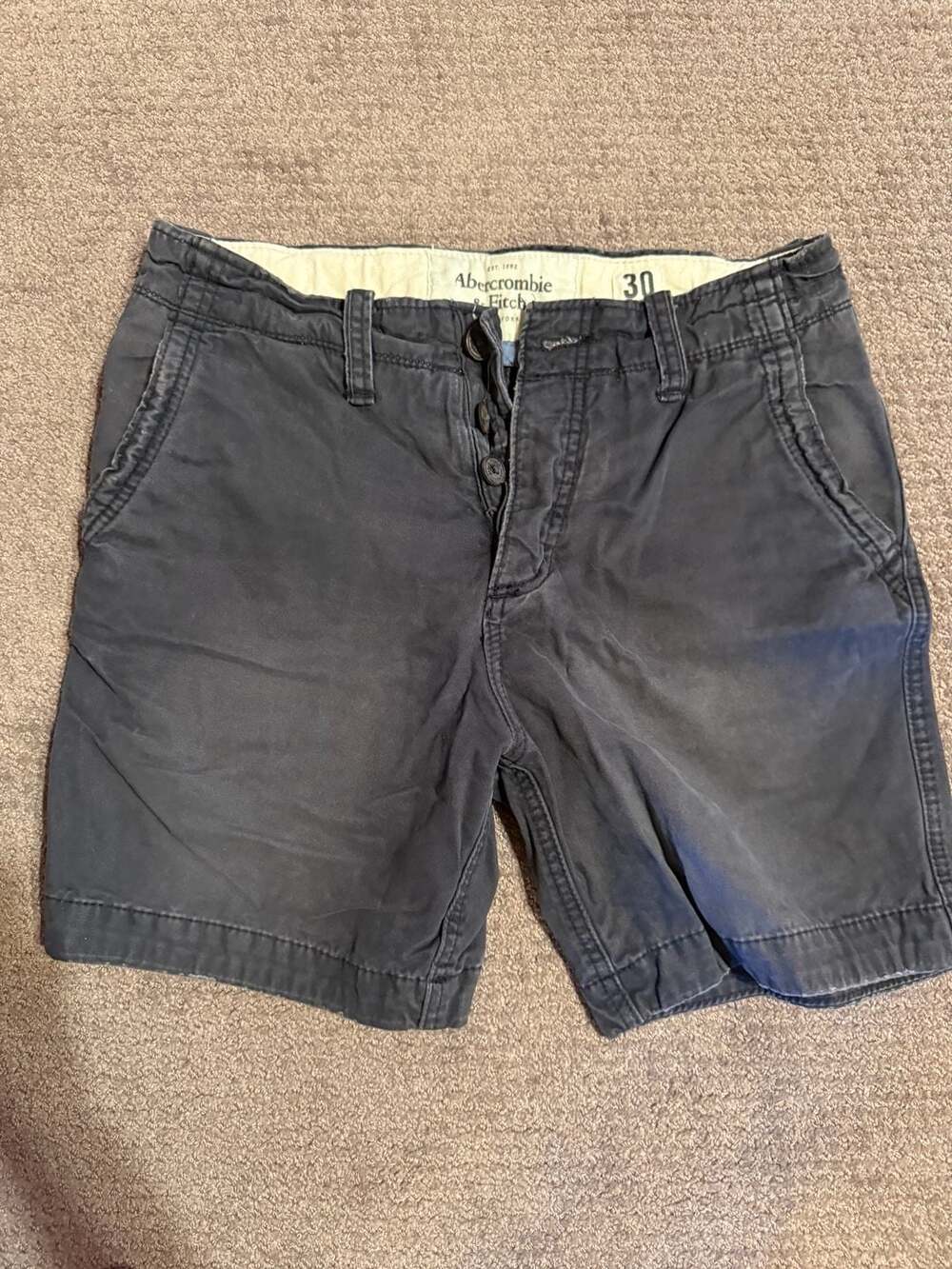 Abercrombie & Fitch Button Fly Chino Shorts Size 30